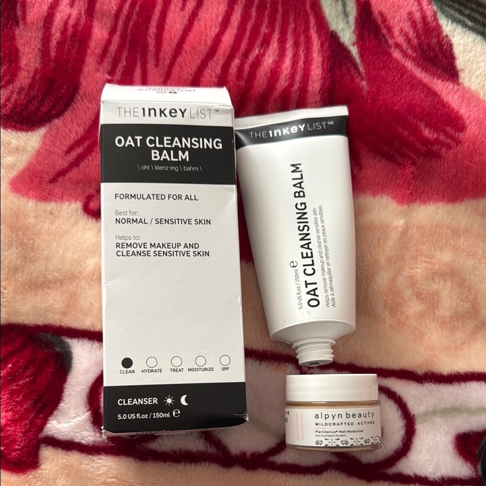 The Inkey List Oat Cleansing Balm & Alpyn Beauty Moisturizer Duo